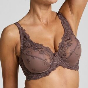 Chantelle Vendome Lingerie Unpadded Underwire Lace Bra 36DD